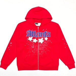 Vibrant Red Casual Sweater with Sporty Style